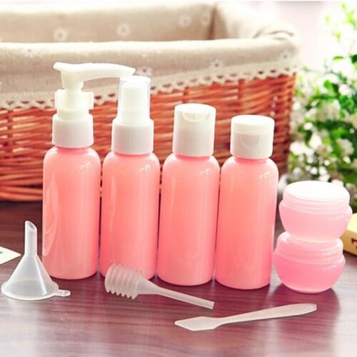 Refillable Travel Bottles Set Package Cosmetics Bottles Plastic Pressing Spray Bottle Makeup Tools Kit For Travel