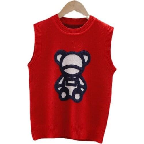 2021 Ins New Fashion Children Vest Outwear Vest Children Knit Sweater Vests