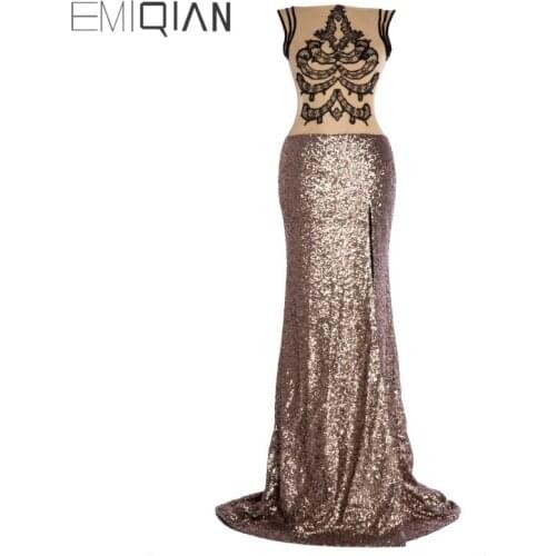New Bling Sequin Applique Mermaid Evening Dresses