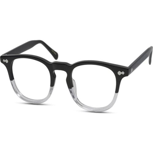 Rivet Acetate Eyeglasses Frame Vintage Women Progressive Multi-focal Lens Optical Eyewear Retro See Near Far Reading Glasses Men