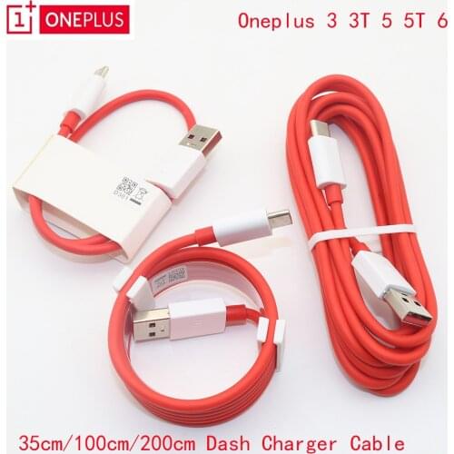 Original OnePlus 6 Dash Cable 5t 5 3t 3 35/100/200cm USB 3.1 Type C Quick Fast Charger Cable For One Plus Three Five T Six