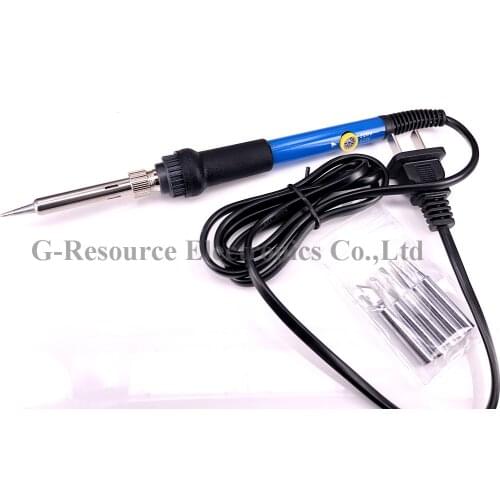 10pcs Soldering Iron 60W Adjustable Temperature Electric Solder Iron Rework Station Mini Handle Heat Pencil Welding Repair Tools