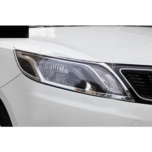 Fit Kia Rio/K2 2011-2012 ABS Chrome Front headlight Lamp Cover 11-12