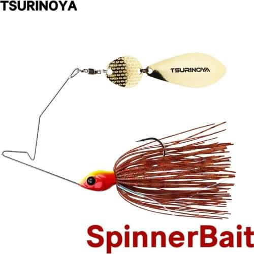 TSURINOYA Spinner Bait Top Water Buzz Bait Metal Spoon Bass Fishing Lure 17g 12cm Head Weight 11g Metal lure Jigs