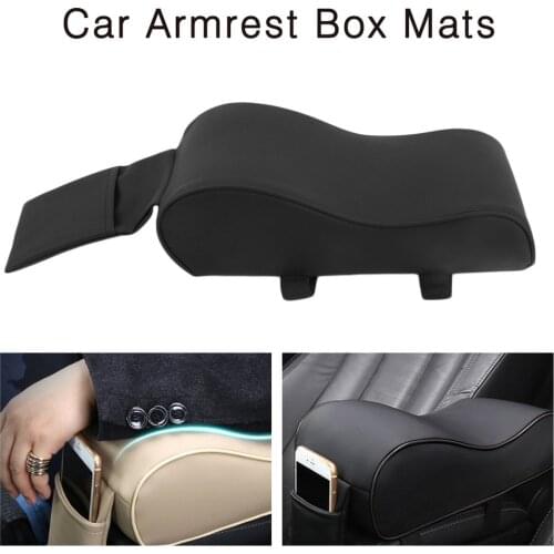 Universal Car Armrest Center Consoles Mat Car Interior Armrest Pad PU Leather Styling Armrest Box Pad Top Liner Mat Cushion