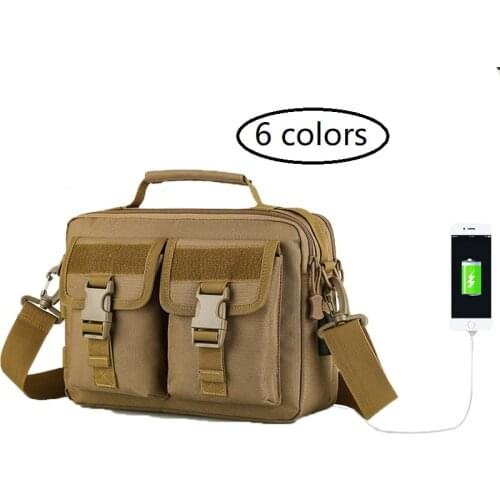 USB Molle Military Tactical Crossbody Messenger Bag Airsoft Militaire Camping Outdoor Hunting Army Assualt Chest Shoulder Bag
