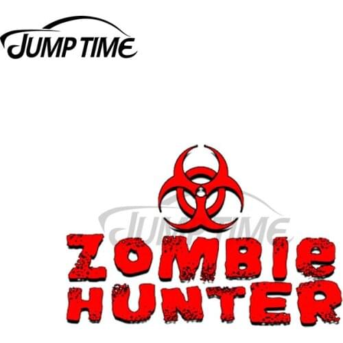 Jump Time 13 x 6.6cm For Zombie Hunter Creative Car Sticker Waterproof Decal Vinyl Material Decals Scratch-proof For JDM SUV RV