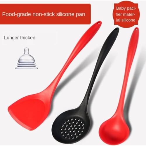High quality lengthened and thickened silicone spatula Spoon soup Spoon set non-stick pan special omelet kitchen tools