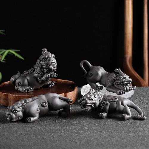 NEWYEARNEW Purple Clay Lucky Mascot Tea Pet Accessories Handicraft Home Decoration Business Gift Home Furnishing Articles