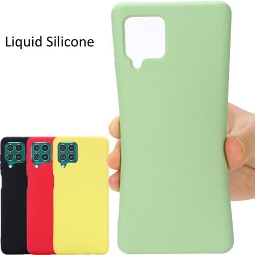 Liquid Silicone Case For Samsung Galaxy F62 M62 Soft Gel Rubber Protector Matte Cover