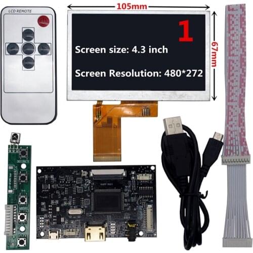 LCD Screen Display 4.3/7/8inch TTL Controller HDMI Audio Control Driver Board for Lattepanda Raspberry Pi Banana Pi Driver Board