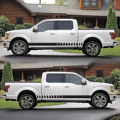 1 Pair Pickup Truck Stickers Waist Side Skirt Styling Graphics Decals Car Exterior Decoration Accessories for Ford F-150 Toyota