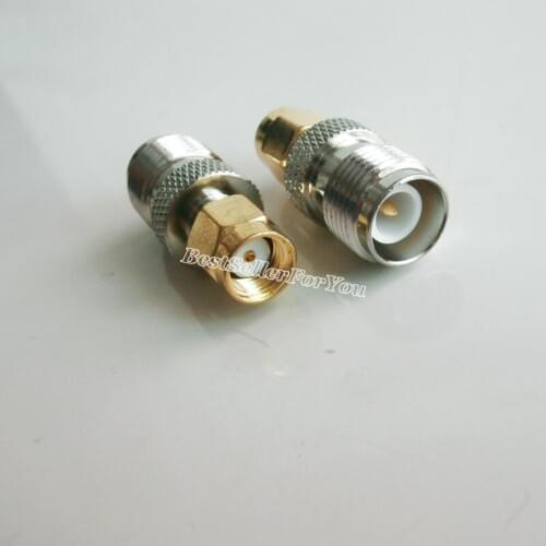 10Pcs RP SMA male RPSMA plug To RP TNC Female RPTNC Jack RF Adapter Antenna Router Golden