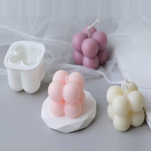 3D Siliconen Kaars Mallen Handgemaakte Soja Vormige Aromatherapie Gips Kaarsen Mold Diy Chocolate Candy Cakevorm Keuken Gadgets