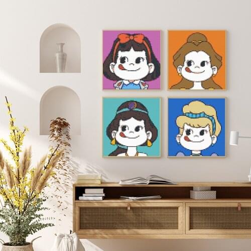 4800PCS Photo Custom Building Block Painting Cute Cartoon Girl DIY Puzzle Pixel Art Mosaic Home Decoration Special Gift For Girl