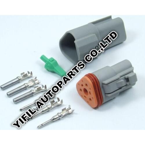 50pcs/lot DT04-3P DT06-3S Deutsch DT Series 3 Pin Connector Kit 16-20 Awg Female Connector