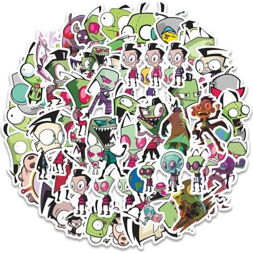 50pcs Spoof Aggressor Waterproof Suitcase Bike Motorcycle Helmet Car Styling Accessories Stickers