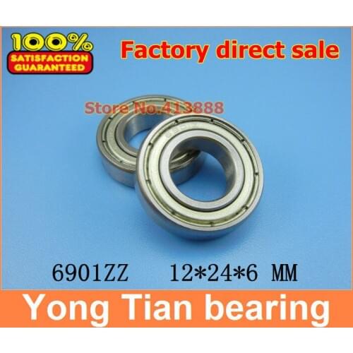 500pcs free shipping thin wall deep groove ball bearing 6901ZZ 12*24*6 mm