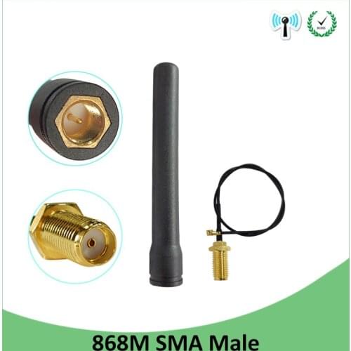 868MHz 915MHz Antenna 3dbi SMA Male Connector GSM 915 MHz 868 MHz antena antenne waterproof + 21cm RP-SMA/u.FL Pigtail Cable