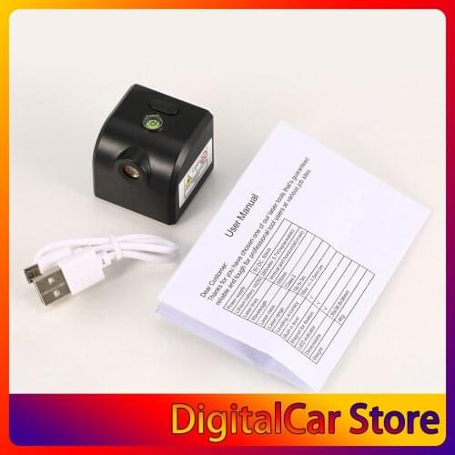 Borbede Portable Mini Cross Red Laser Levels Meter 2 line 1 point 650nm Leveling Instrument with LED indicator Magnet fixation