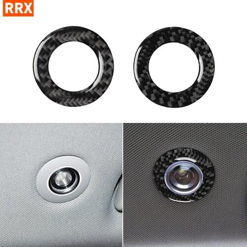 For Audi Q7 SQ7 4M 2016 2017 2018 2019 Carbon Fiber StickersRear roof Overhead Reading Light Frame Interior Car Accessories