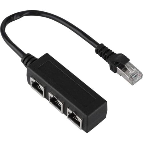 Ethernet Extension Cord Cable Adapter 1 Male To 3 Female Port Transfer Connecter Splitter