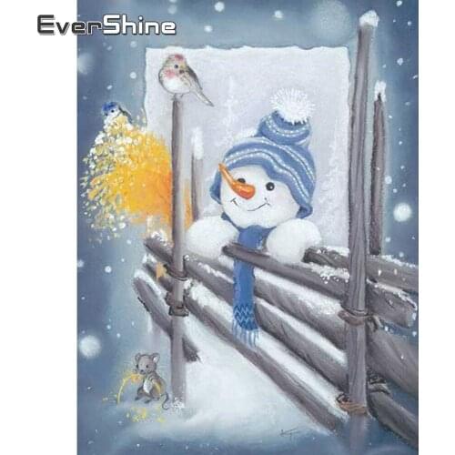 EverShine Diamond Painting Full Drill Square Cartoon Cross Stitch Diamond Embroidery Sale Snowman Home Decor Handwork Hobby