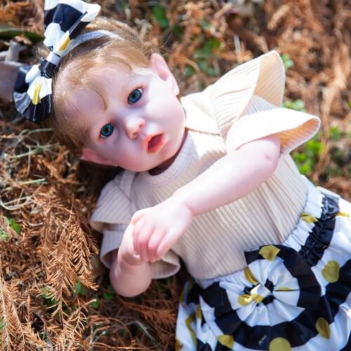 Hoomai 20" Girl Doll Silicone Cloth Body Reborn Baby Doll Toys Lifelike Child Birthday Gift Toys For Girls