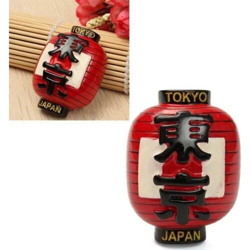 JX-LCLYL 3D Resin Japan Tokyo Lantern Fridge Magnet Decor Tourist Travel Souvenir Gift