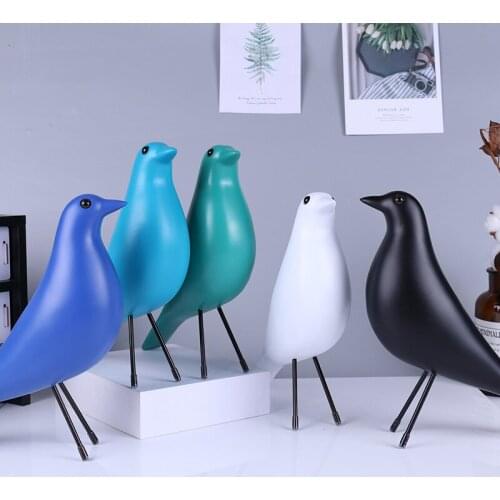 Creative Resin Craft Bird Animal Figurine Home Decor Modern Bird Statue Office Ornaments Sculpture Home Decoration Accessories
