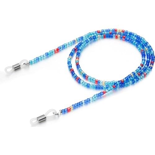 Small Beads Glasses Chians for Women Children Colorful Crystal Sunglasses Chain Eyewears Cord Holder neck strap Rope Acrylic