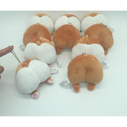 Cute Corgi Plush Toy Small Pendant Novelty Dog Ass Bag Pendant Creative Gift Trick Novelty Funny Toys