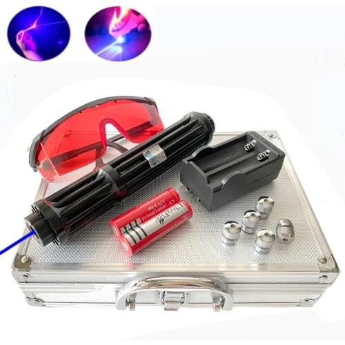 High Power Powerful Blue Laser Torch Flashlight Burning Match/Burn Light Cigars/candle 450nm 1000m Focusable Blue Laser Pointers