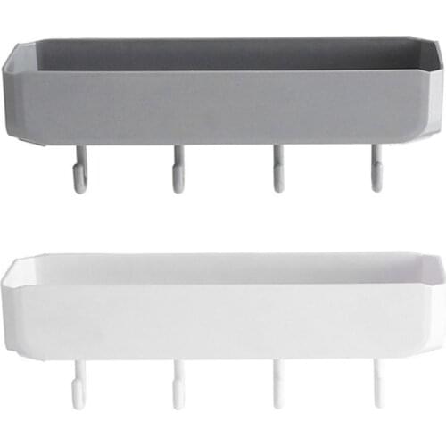 Wall Mounted Type Punch-free Bathroom Shelf Shampoo Shower Holder Kitchen Rack 667A