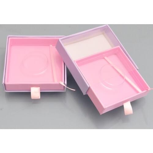 Wholesale Lash Box Packaging Eyelash Box Customized Faux Cils Mink Eyelashes Square Pink Magnetic Package Storage Case Vendors
