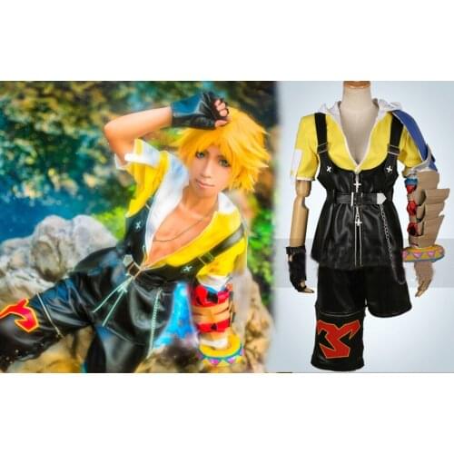 Original EXCLUSIVE Final Fantasy XFF 10 Tidus TIda UPSCALE Anime Cosplay Costume hand-made