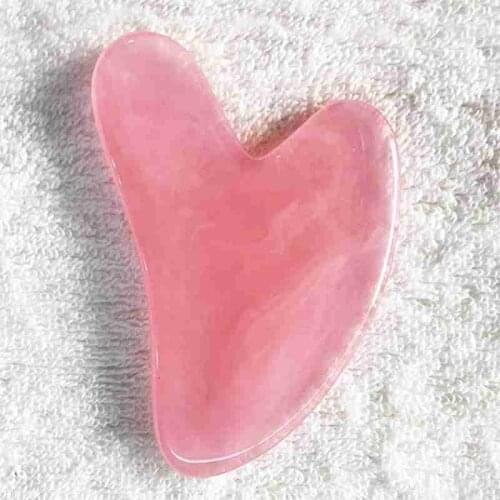 Natural Resin Gua Sha Stone Board Massage Rose Quartz Guasha Plate For Face Neck Back Body Jade Face Massager Scrapers Tools