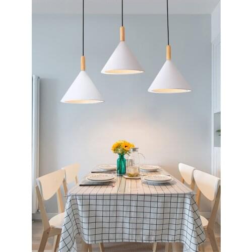 Nordic geometric color pendant lights bedroom bedside lamps restaurant modern dining table Macaron style single hanging lighting