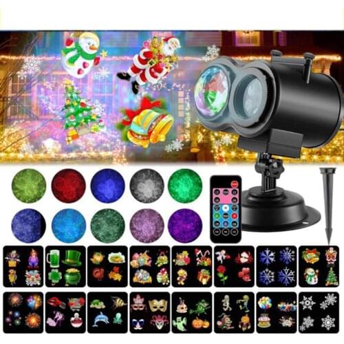 Holiday Decorative LED Projector With Water Wave Light Remote Control Party Holiday Outdoor Indoor LED Projection Waterproof