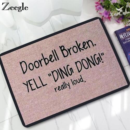 Zeegle Doormat Entrance Floor Mat Funny Door Mat Non-slip Carpet In The Hallway Kitchen Area Rug Rubber Bathroom Carpet Foot Mat