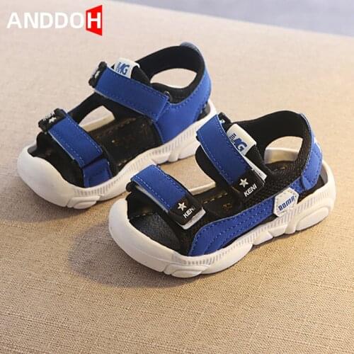 Size 21-30 Baby Soft Bottom Casual Sandals Children Breathable Shoes Boys Anti-slippery Shoes Girls Baotou Kick-proof Sandals