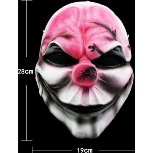 Scary Payday 2 Resin Mask The Heist Dallas Cosplay Halloween Horror Clown Masquerade Party Carnaval Costume Collect Fancy Dress