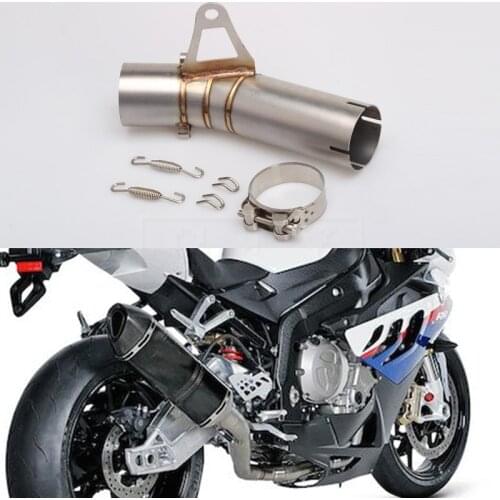 Motorcycle Exhaust Muffler Middle Link Pipe Connection Pipe For BMW S1000RR S1000 RR 2008 2009 2010 2011 2012 2013 2014 Slip-on