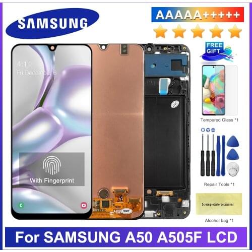 Original For Samsung Galaxy A50 A505F/DS A505F A505FD LCD Display Touch Screen Digitizer Assembly For Samsung A50 lcd