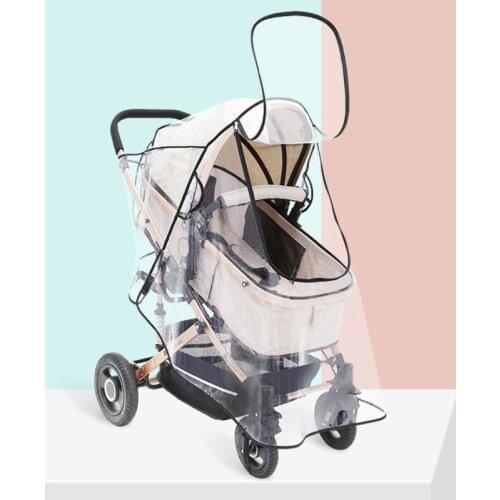 1 Pc Universal Stroller Rain Cover Trolley Umbrella Raincoat Side Ventilation Weather Shield Baby Car Accessories