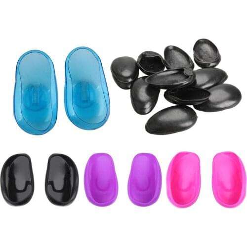 10 Pairs Black Plastic Ear Cover Salon Hairdressing Hair Dyeing Coloring Bathing Ear Cover Cover Protector Waterproof Earmuffs