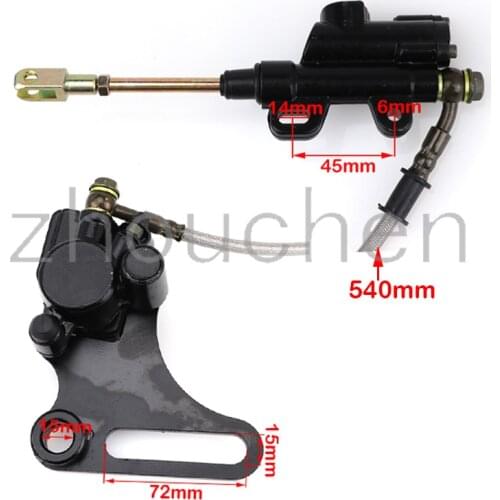 15mm rear disc brake system caliper pad, suitable for 125cc 140cc pit bike atv caliper hydraulic rear brake