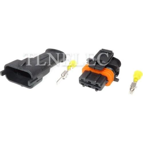 1928404074 3 Pin Male Female Auto Diesel Fuel Common Rail Injector Crankshaft Sensor Connector Air Flow Sensor Plug