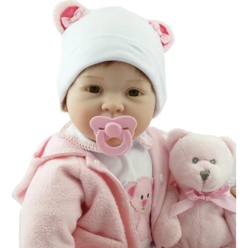 22 Inch Reborn Baby Handmade Silicone Reborn Baby Girl Dolls Alive Lifelike Vinyl Newborn Bebe Bonecas Brinquedos Kids Gifts