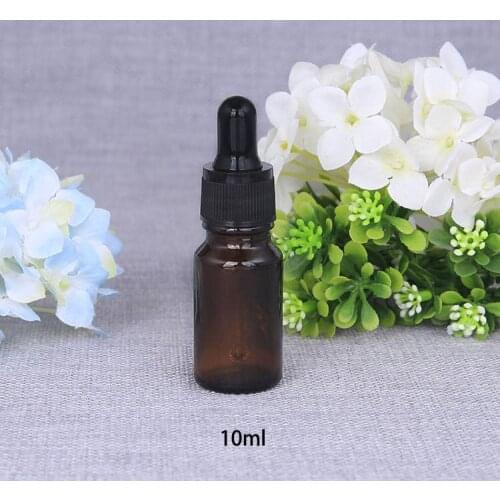 5pcs 10ml 10cc Small Brown Glass Essential oil Dropper Bottle,Empty Cosmetics Packaging Container,Massage Essential oil Bottle